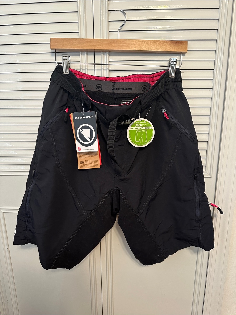 Women's Endura Humvee II Mountain Biking Shorts w/Clickfast Liner Black Large